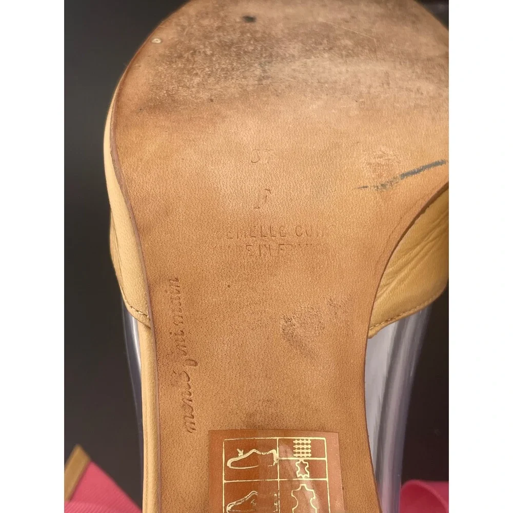 Eugenia Kim Nude Leather Ribbon Lace Up Heels Pink Grosgrain Sandals balletcore